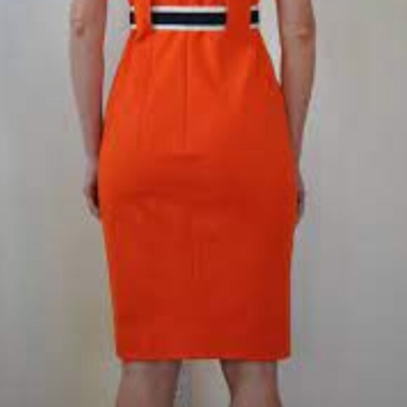 Akris Punto Bold Orange Midi Dress - Picture 6 of 15